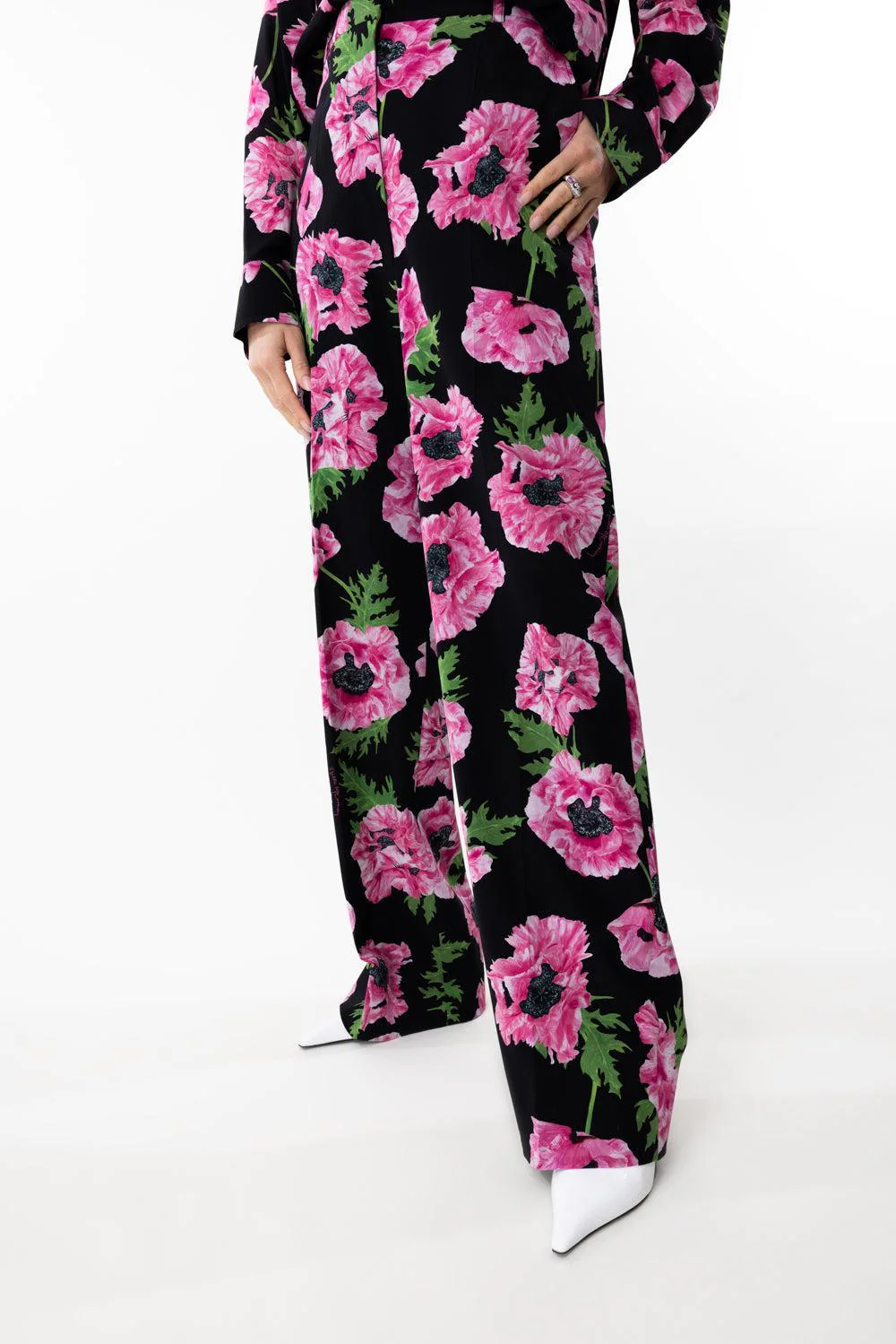 Poppy Print Trousers - Image 3