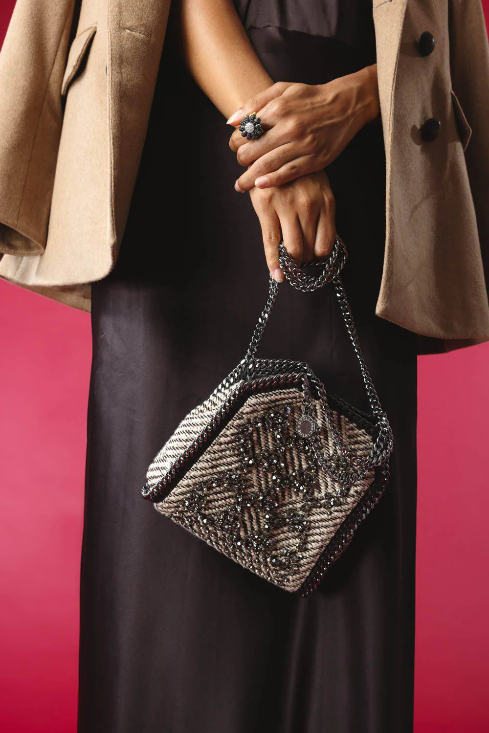 Tiny Embroidered Crystal Tote - Image 4