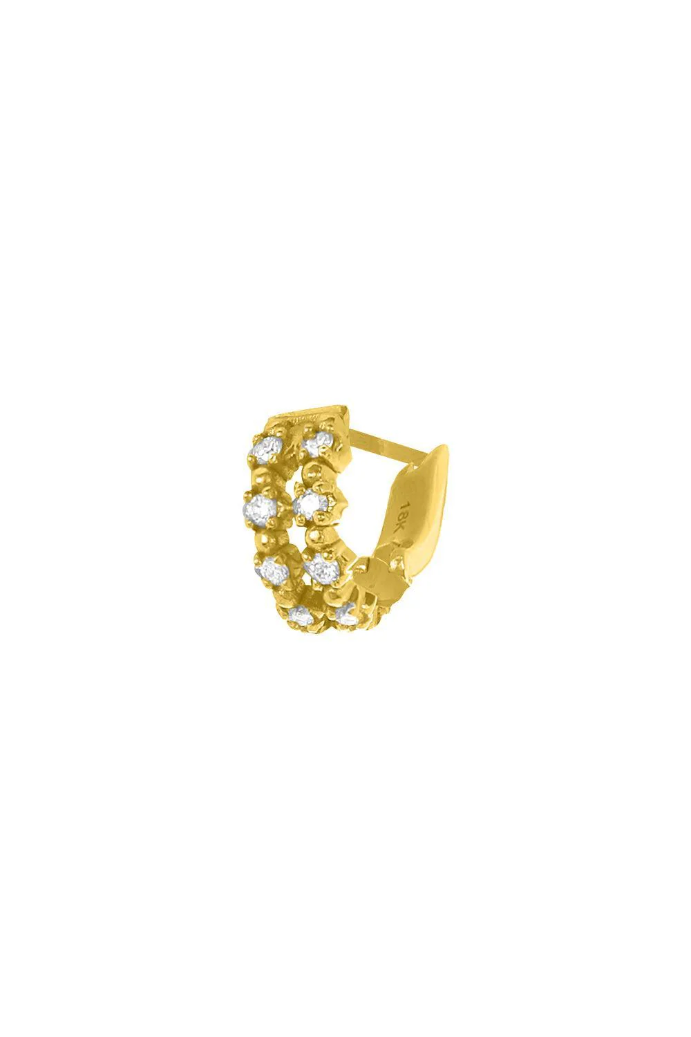 'Eighteen' Diamond Huggie Earring - Image 3