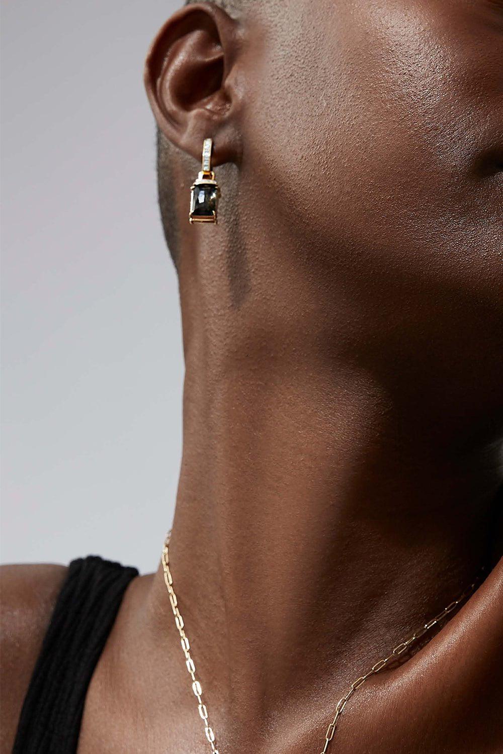 Crystal Haze Tablet Twister Earrings - Image 2