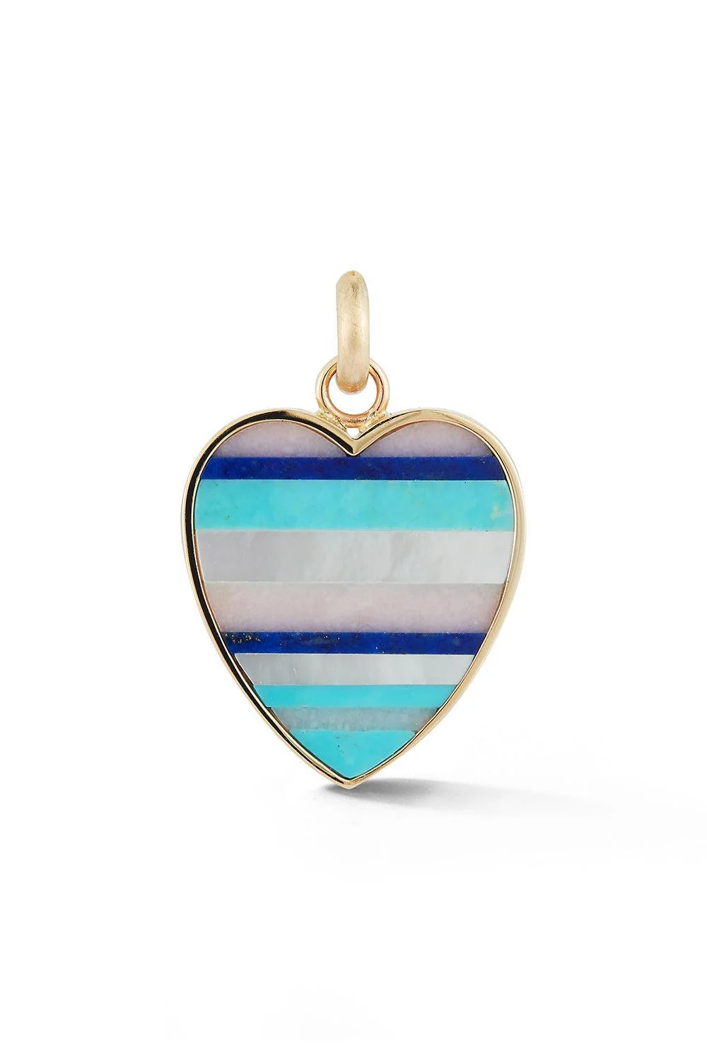 Lapis Pearl Heart Pendant