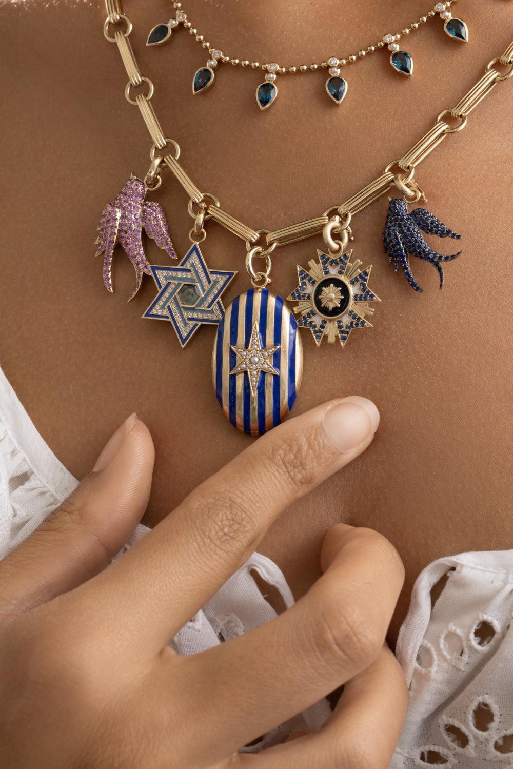 Blue Sapphire Birdie Charm - Image 2