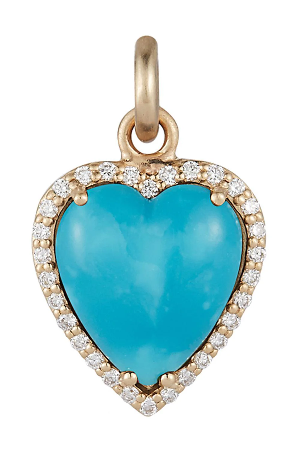 Turquoise Diamond Alana Heart Charm