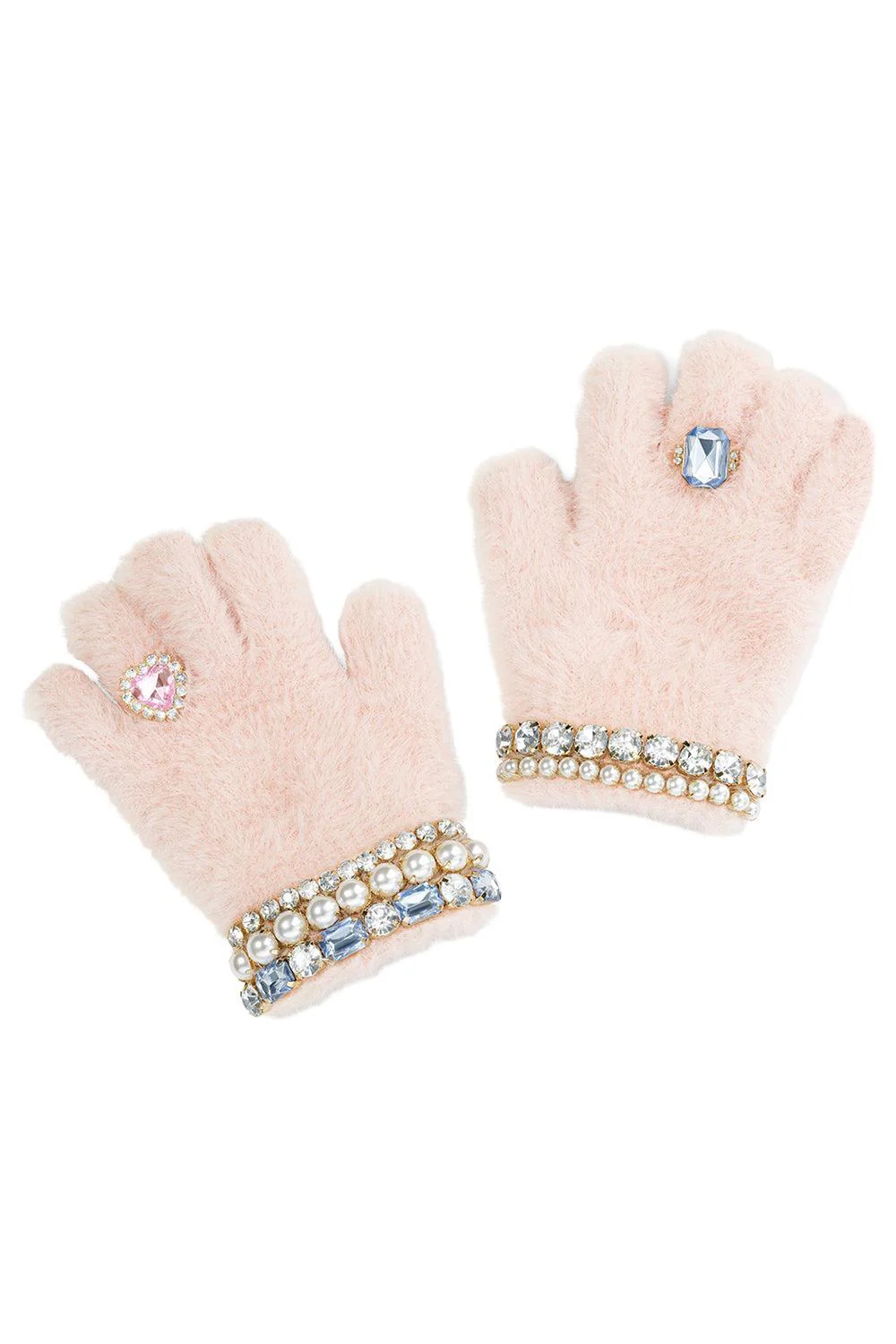 Cotton Candy Jeweled Gloves