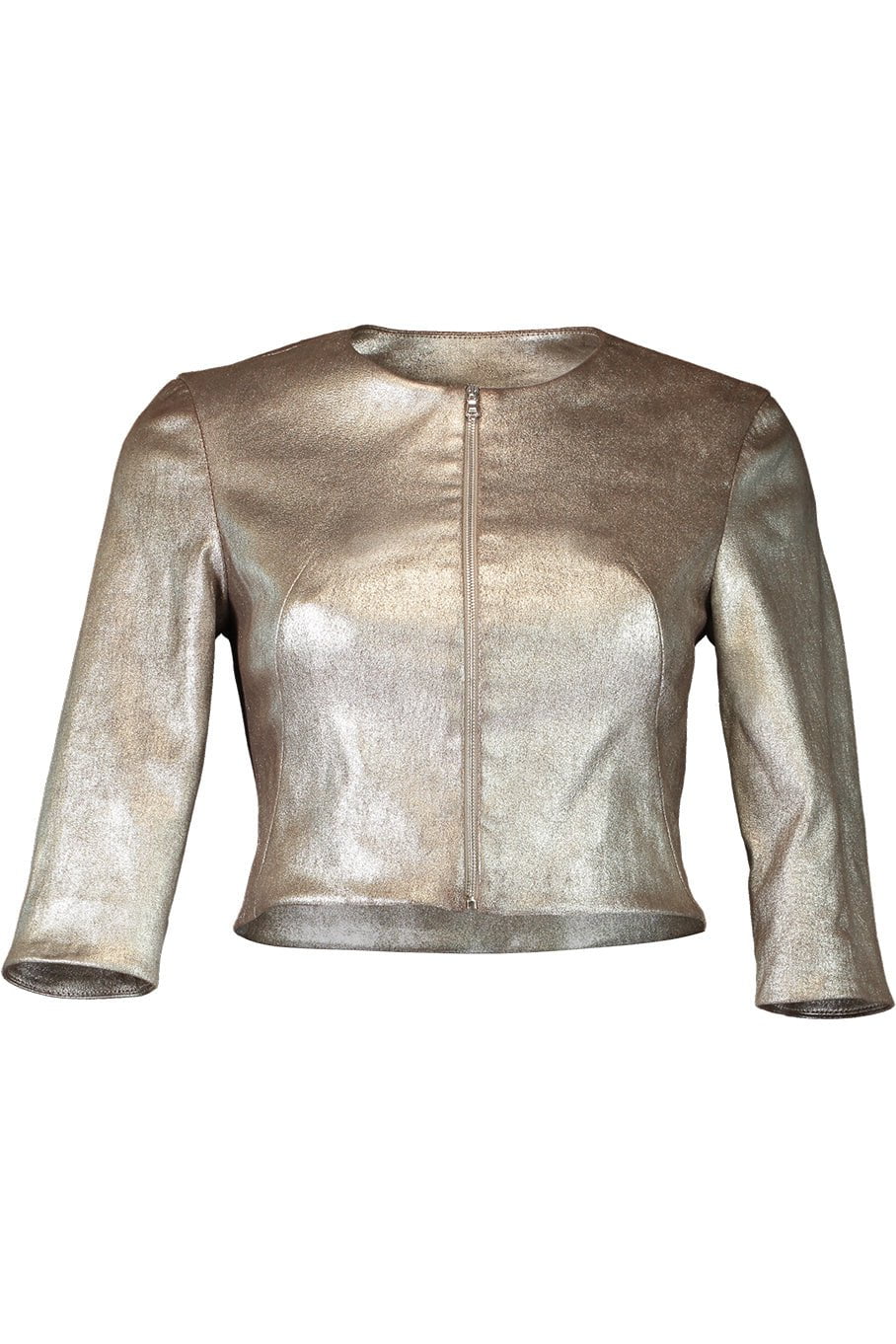 Cropped Cardigan Jacket - Platinum