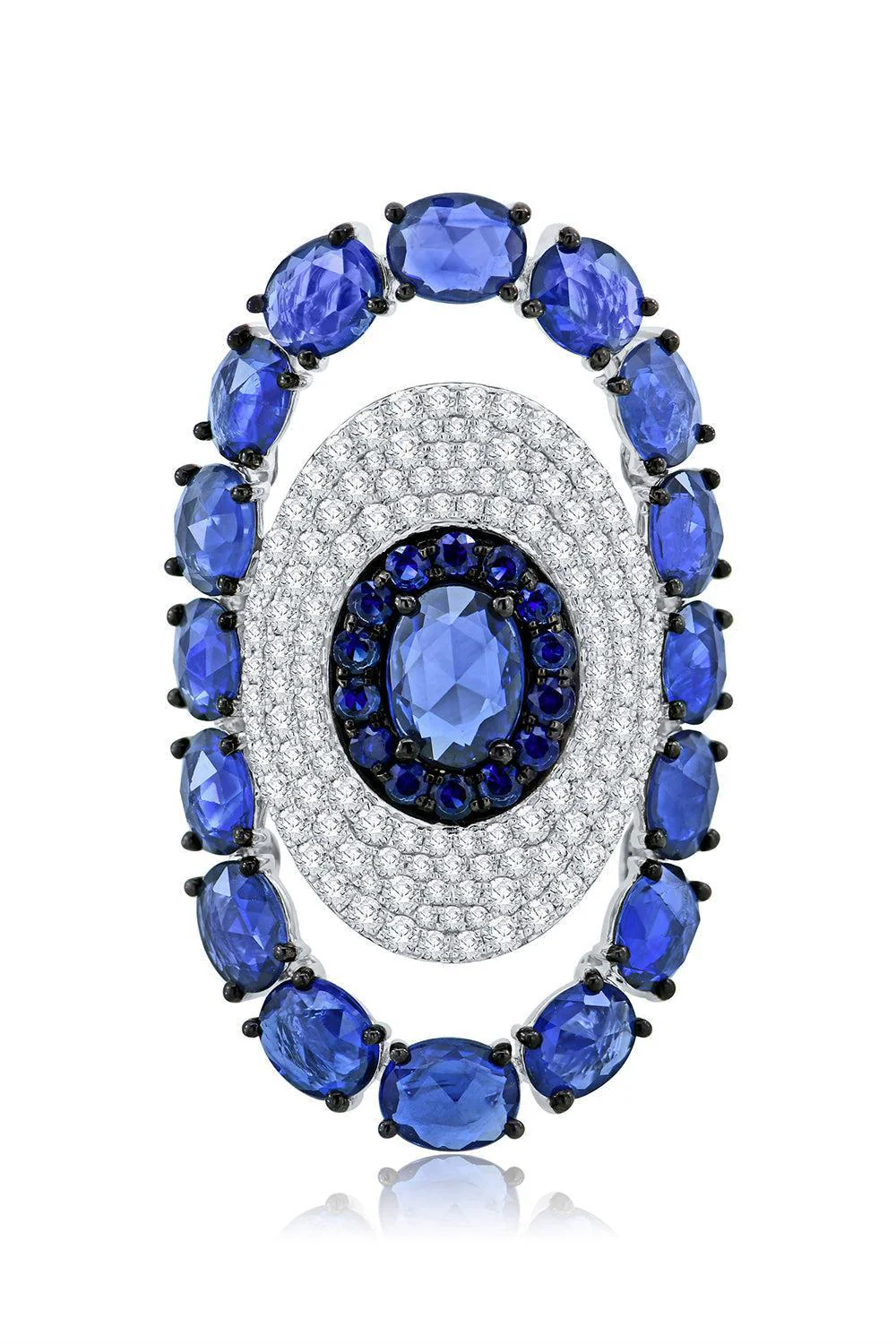 Blue Sapphire Inner Circle Ring