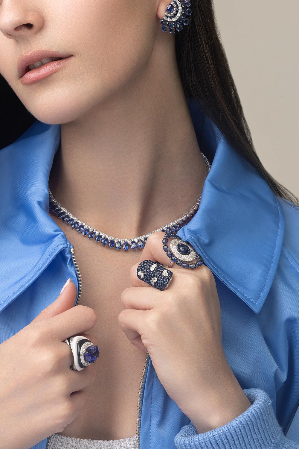 Ceramic Tanzanite Ring - Image 3