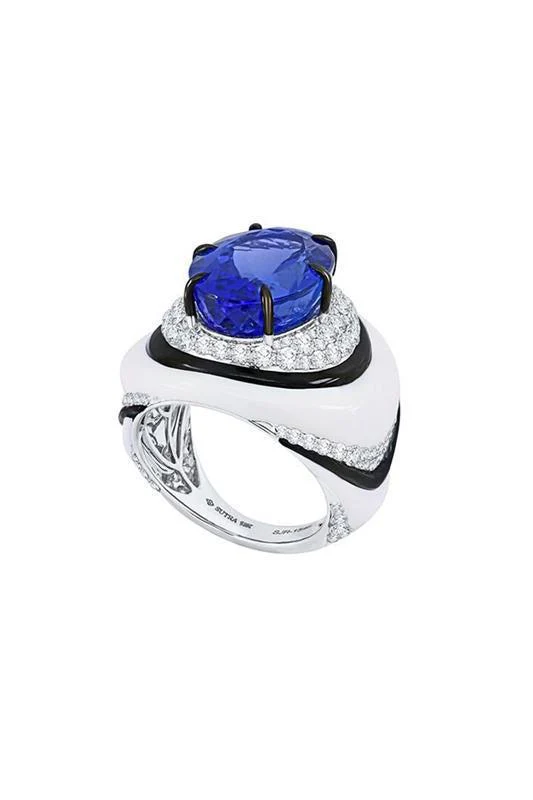 Ceramic Tanzanite Ring - Image 5
