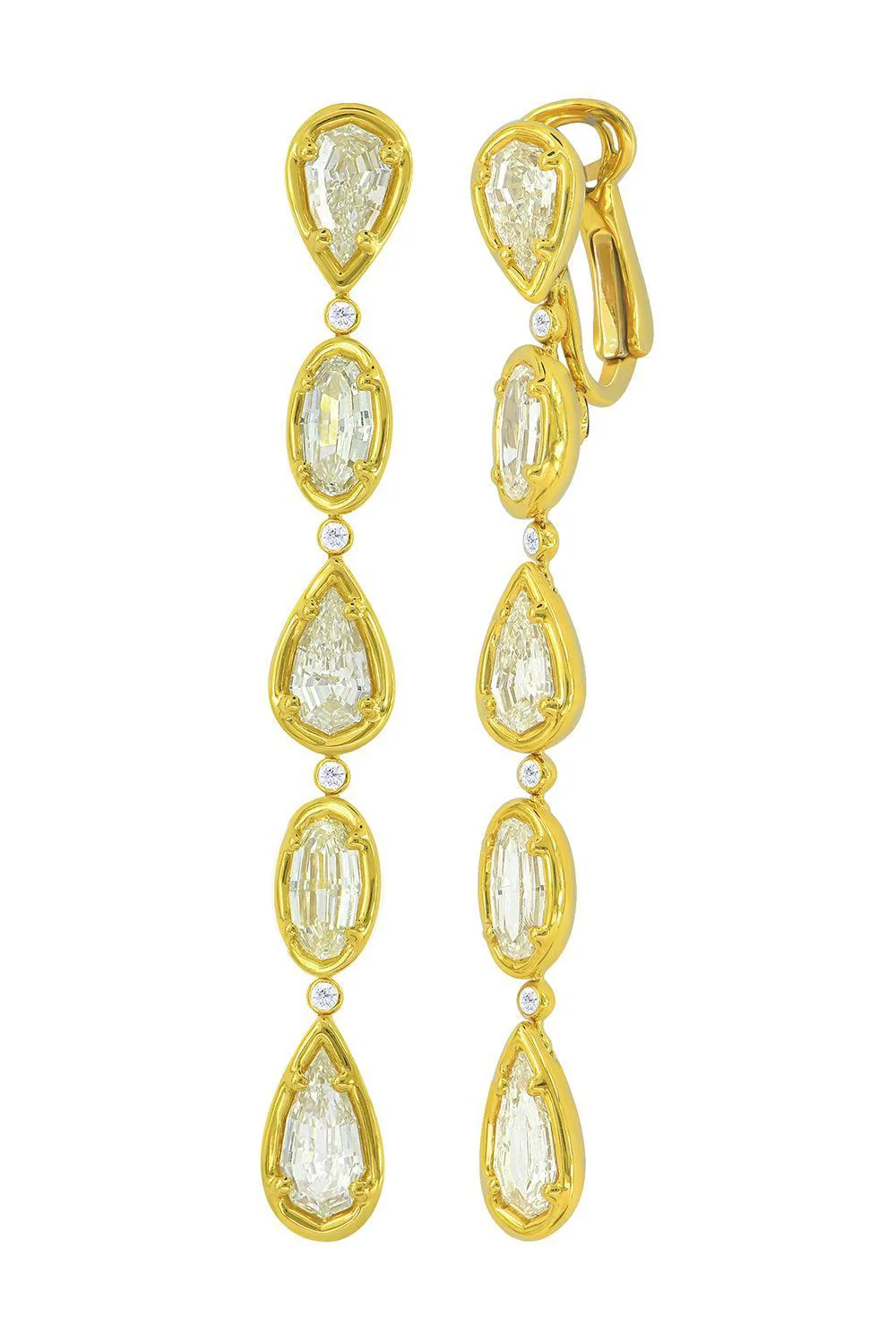 Diamond Five Drop Earrings