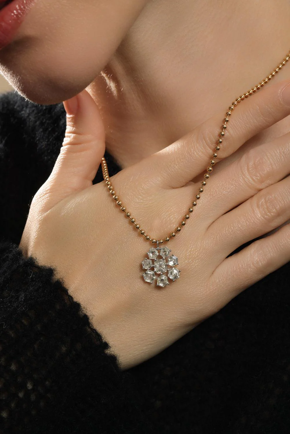 Diamond Frost Flake Pendant Necklace - Image 3