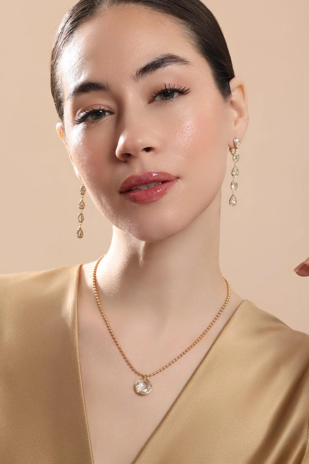 Diamond Sphere Pendant Necklace - Image 2