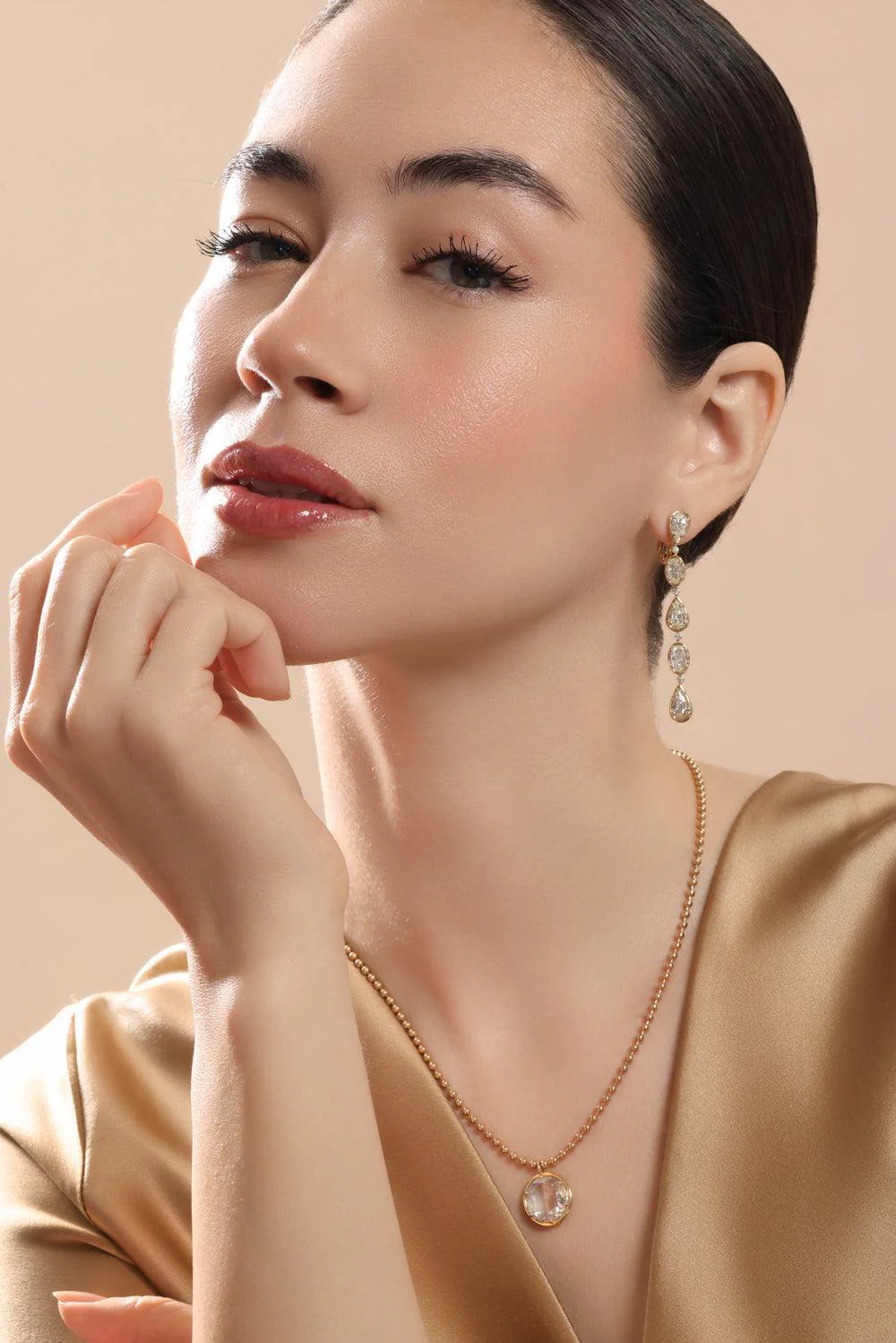 Diamond Sphere Pendant Necklace - Image 3