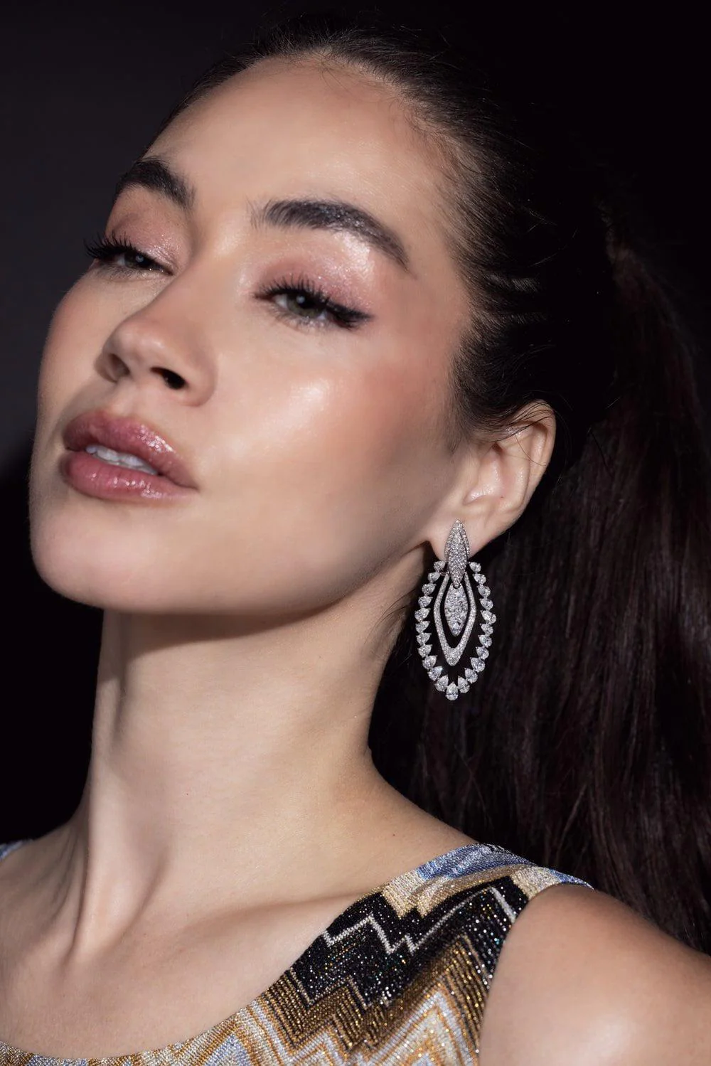 Full Cut Diamond Earrings - Image 2