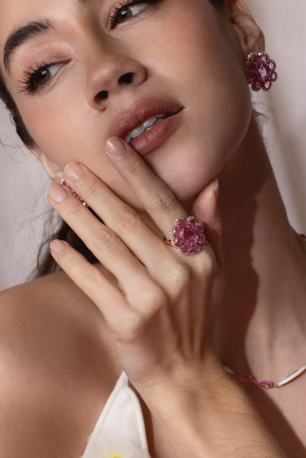Pink Sapphire Florette Ring - Image 3