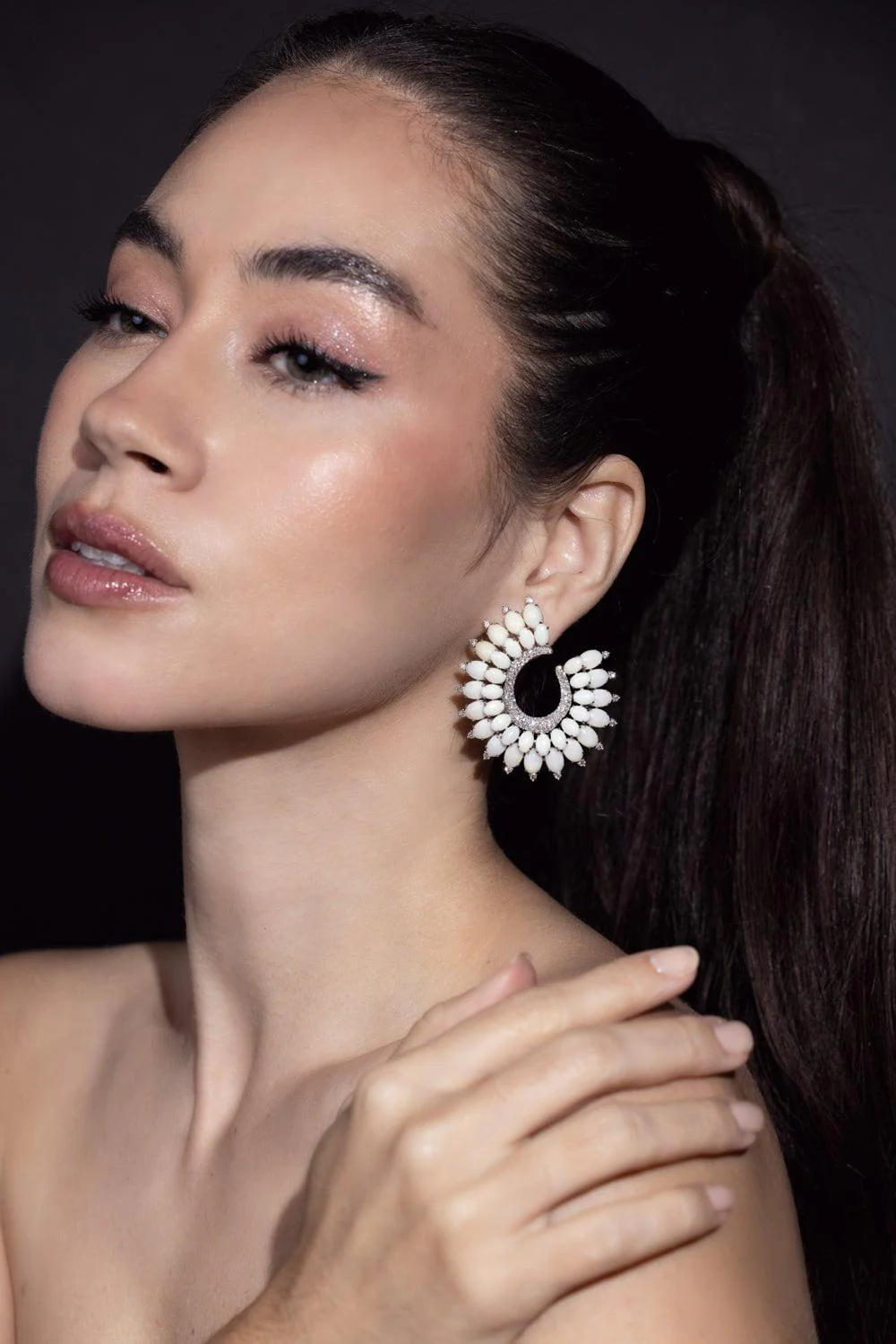 Round Agate Earrings - Image 4
