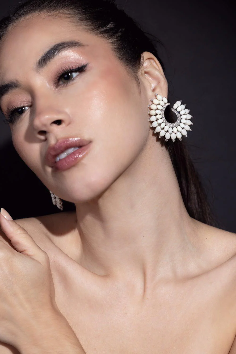 Round Agate Earrings - Image 5