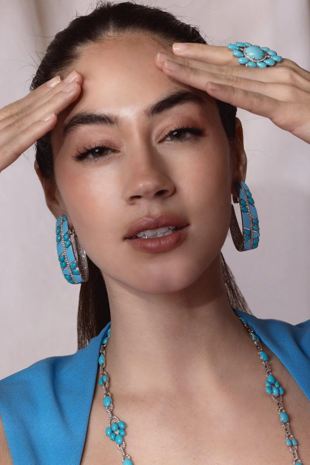 Turquoise Diamond Necklace - Image 4