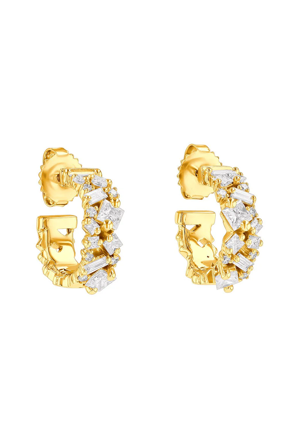 Baguette Diamond Hoop Earrings
