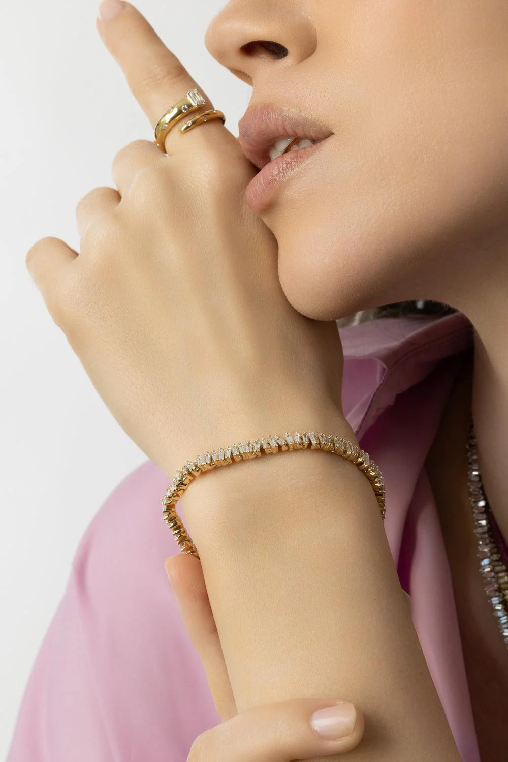 Classic Diamond Baguette Tennis Bracelet - Image 3