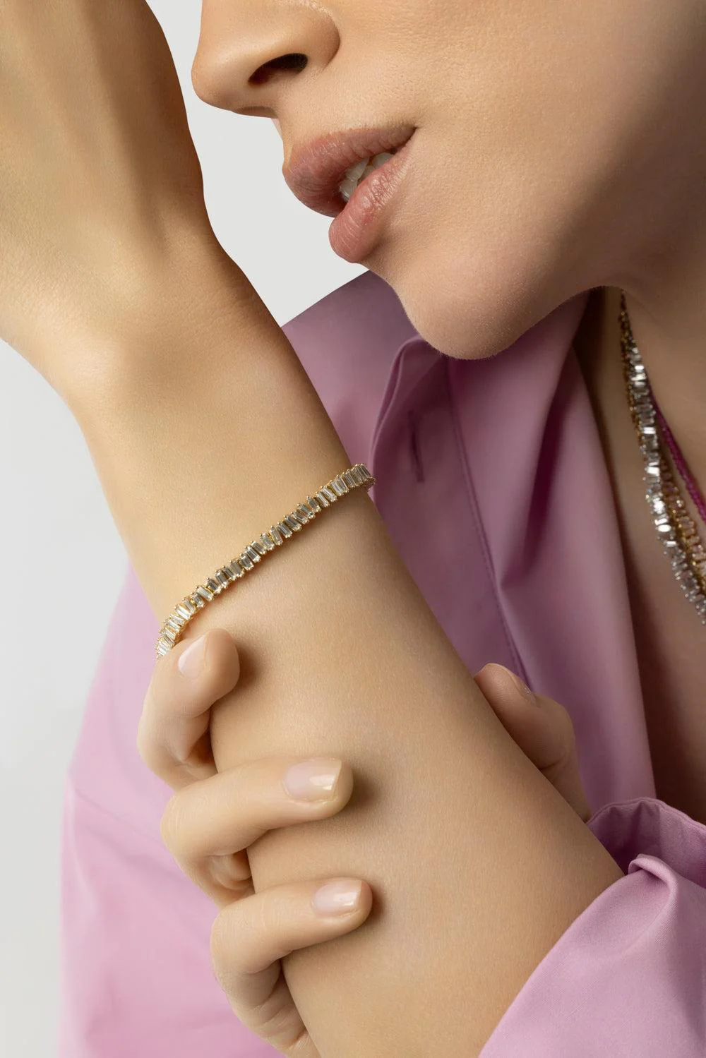Classic Diamond Baguette Tennis Bracelet - Image 4