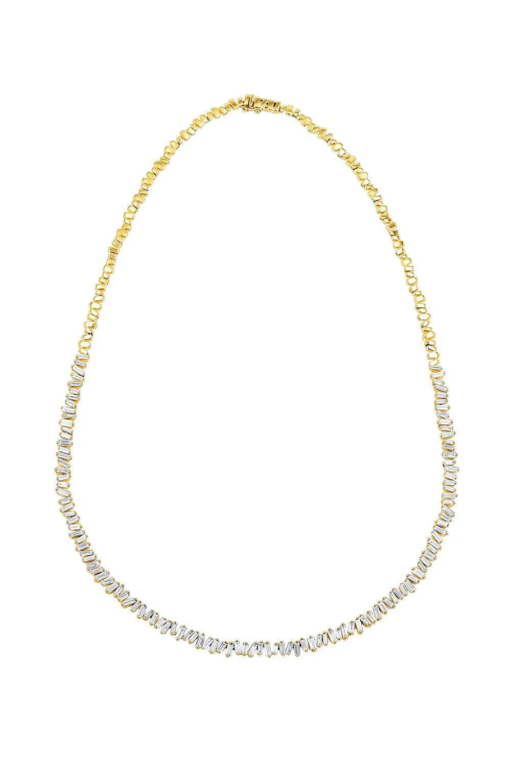 Classic Diamond Baguette Tennis Necklace