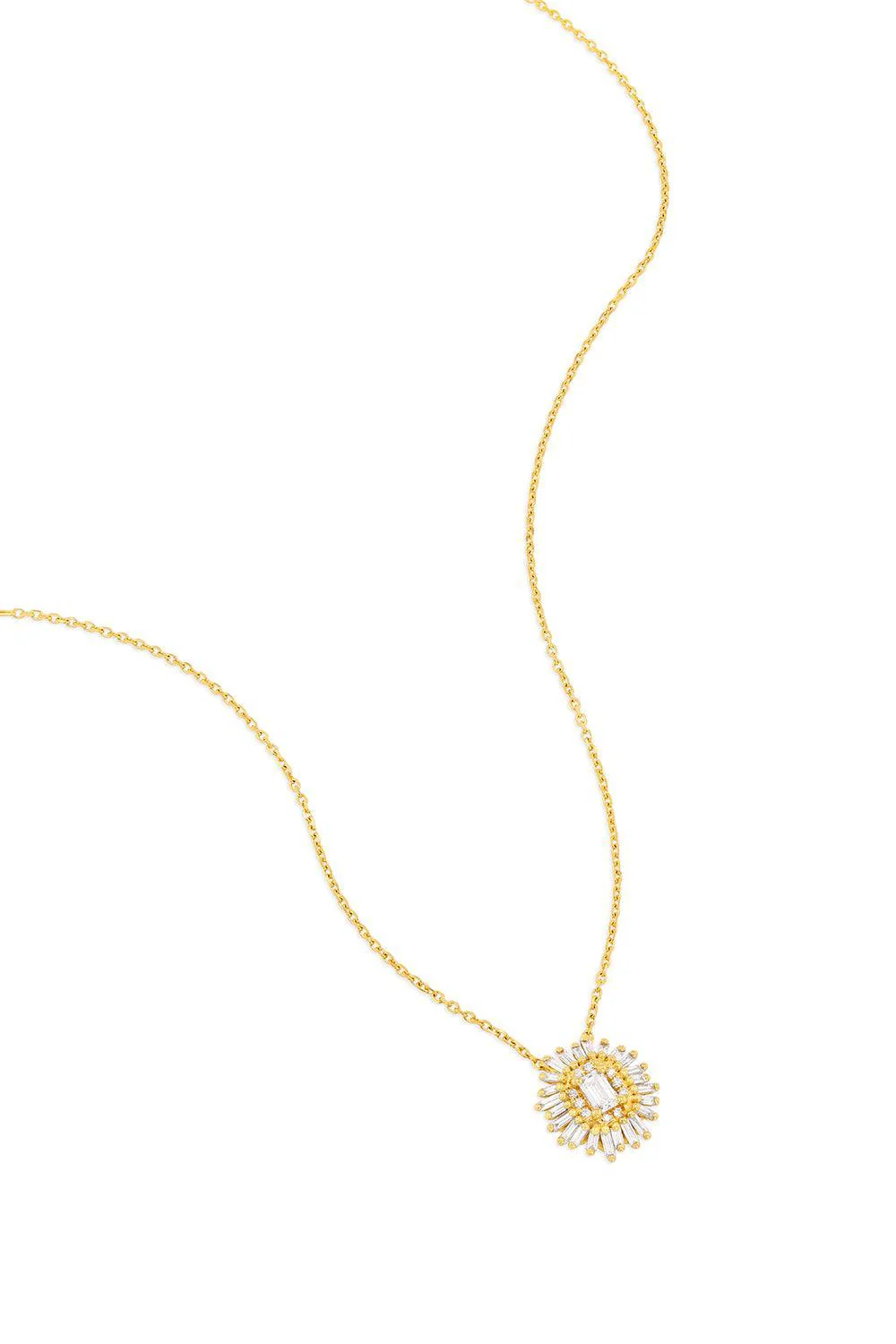 Diamond Flower Pendant Necklace - Image 5