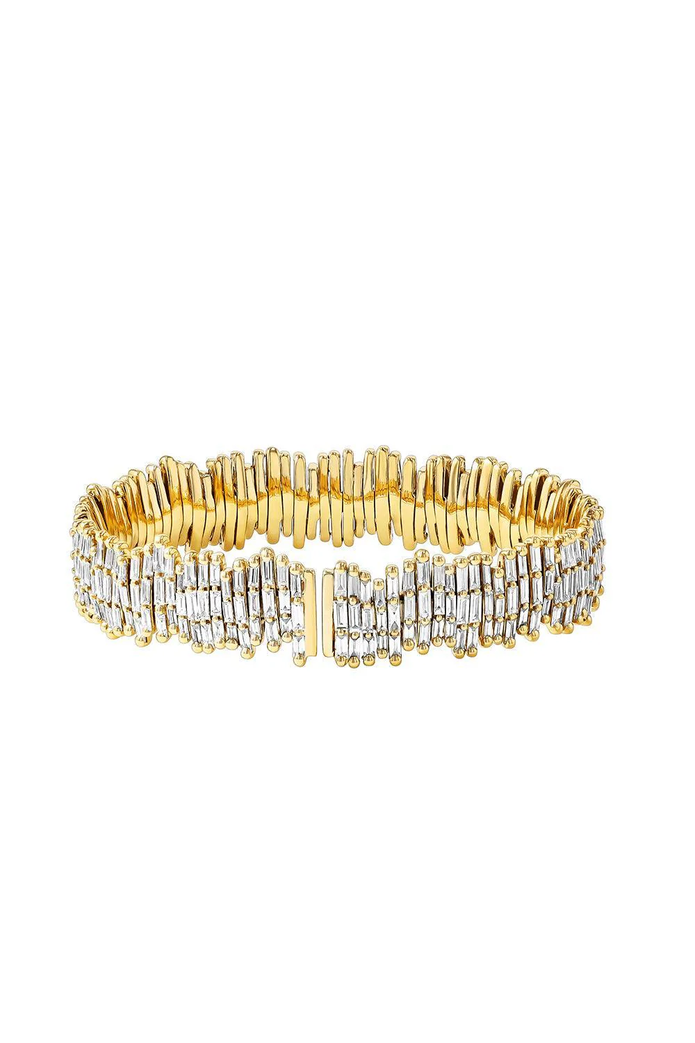 Diamond Triple Row Cuff Bracelet - Image 5