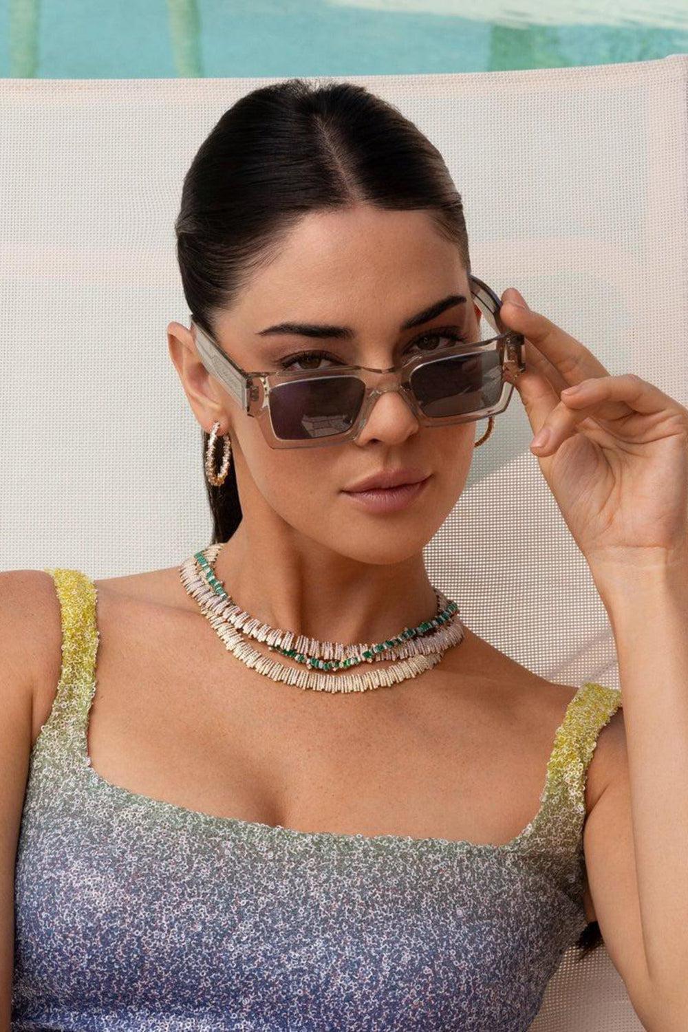 Emerald Diamond Baguette Tennis Necklace - Image 2
