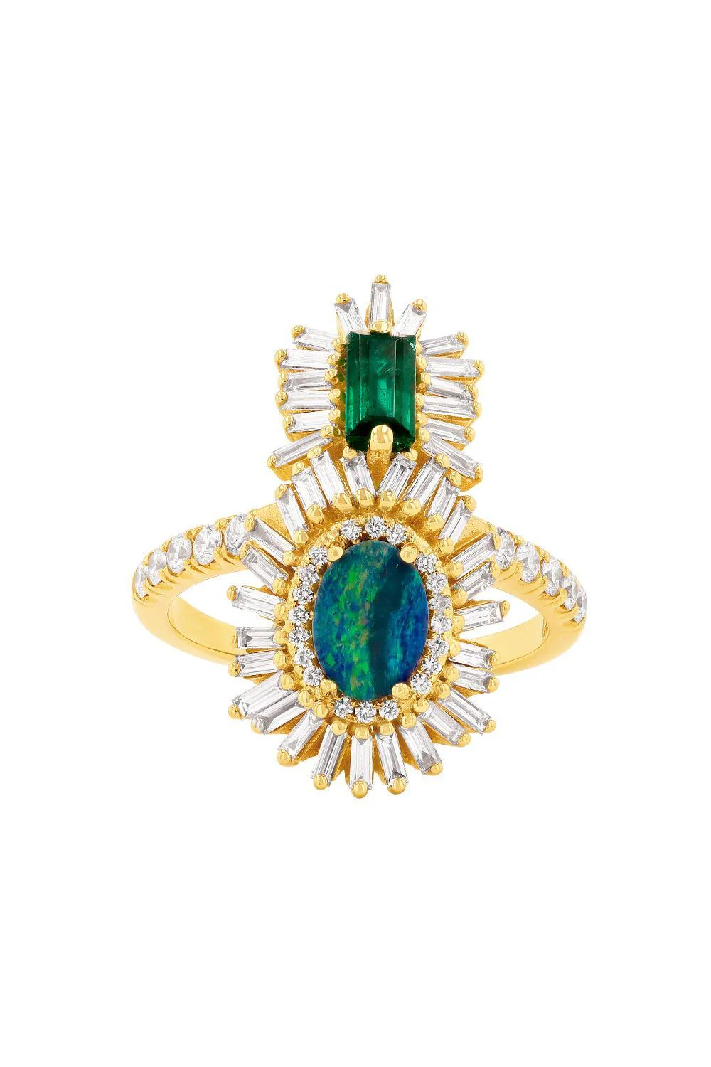 Emerald Opal Cocktail Ring