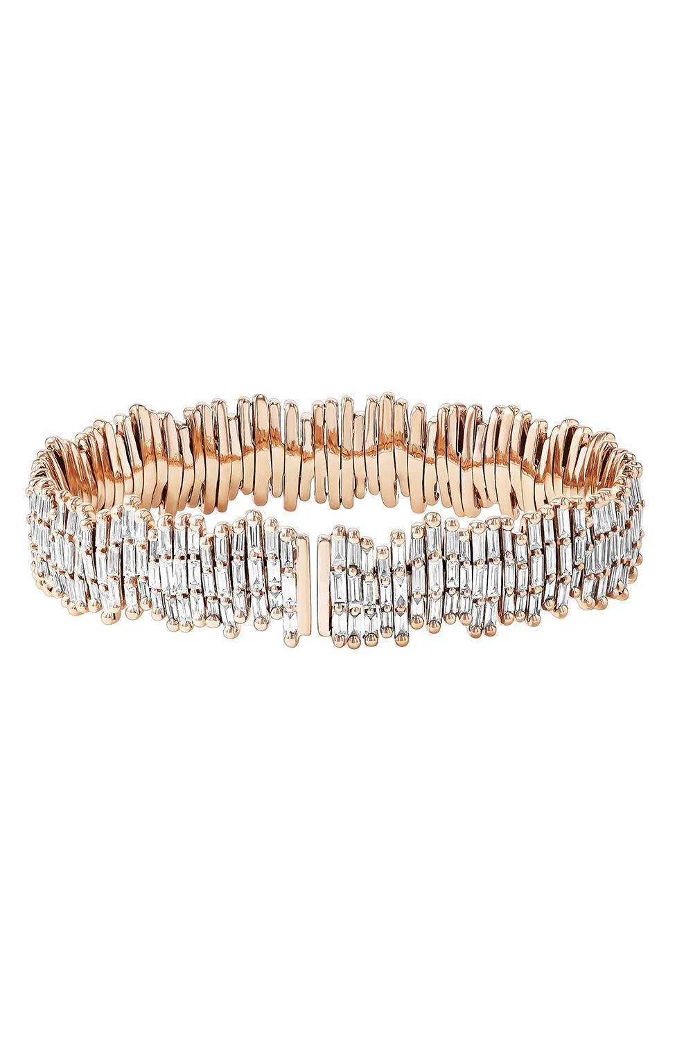 Firework Baguette Diamond Eternity Bangle Bracelet - Image 4