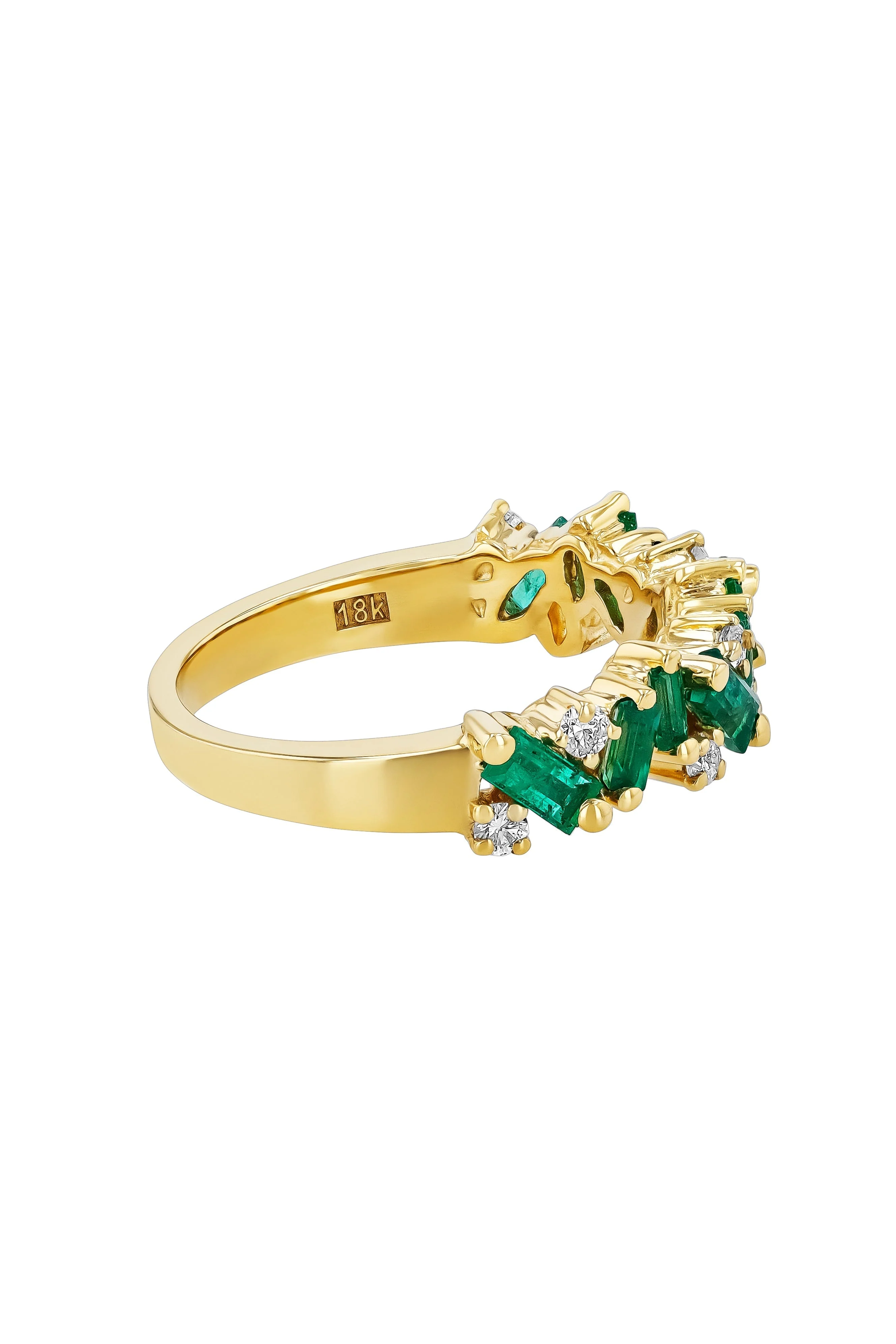 Frenzy Emerald Half Band - Image 6