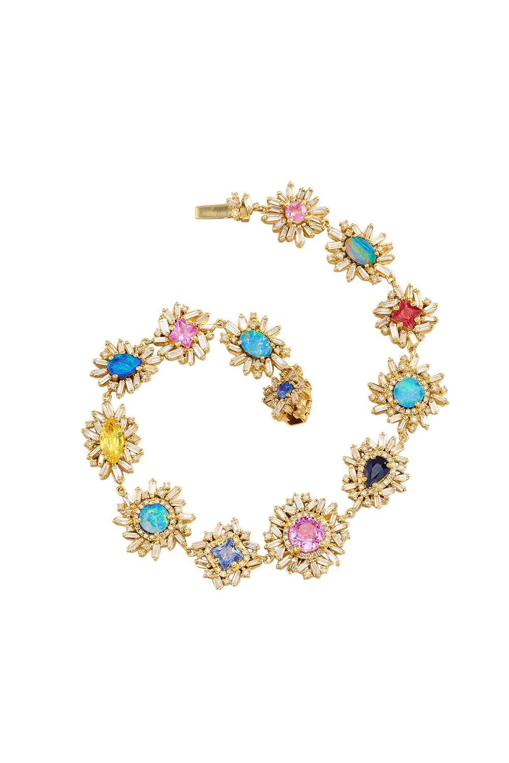 Opal Sapphire Flower Burst Bracelet - Image 8