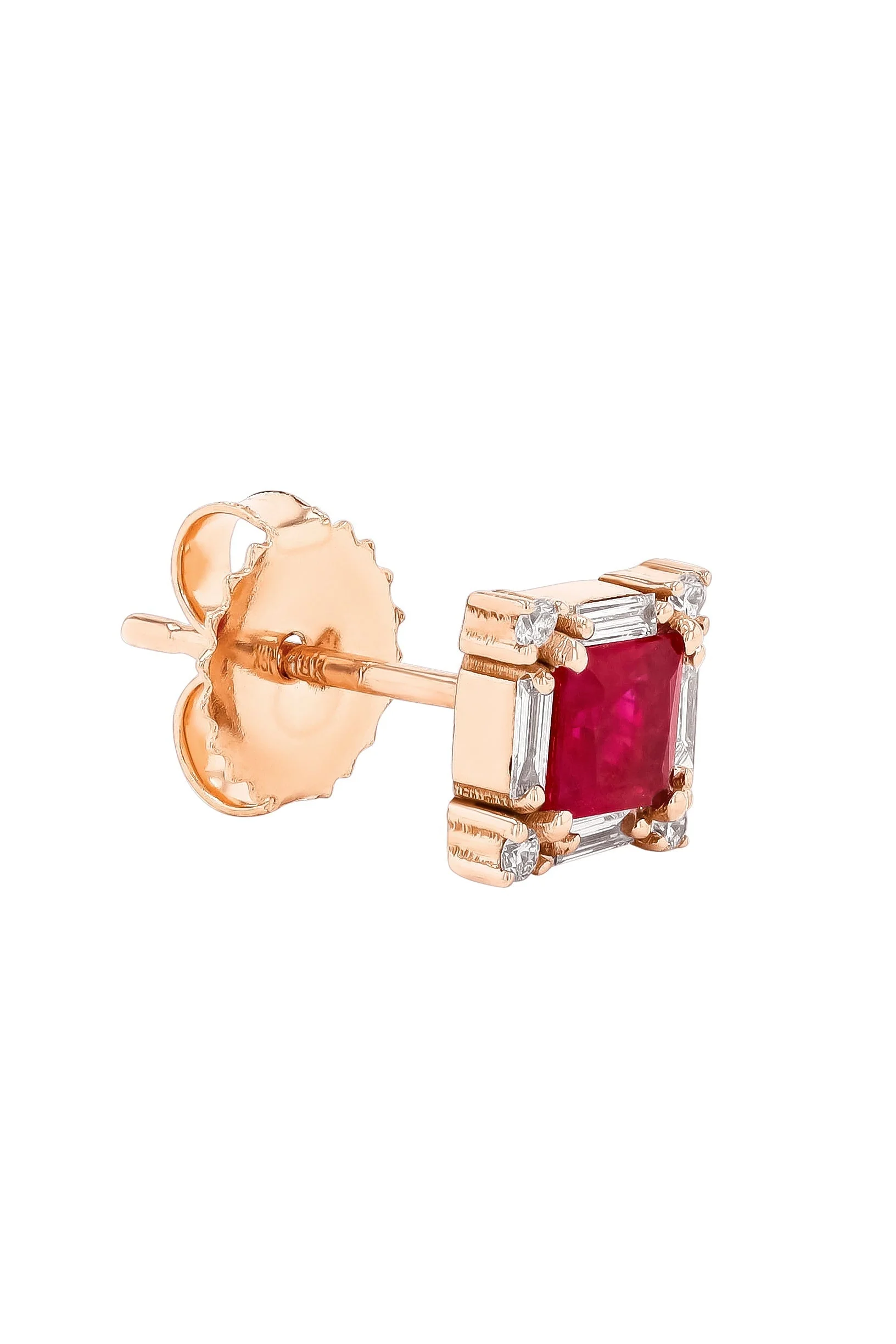 Princess Midi Ruby Stud Earrings - Image 3