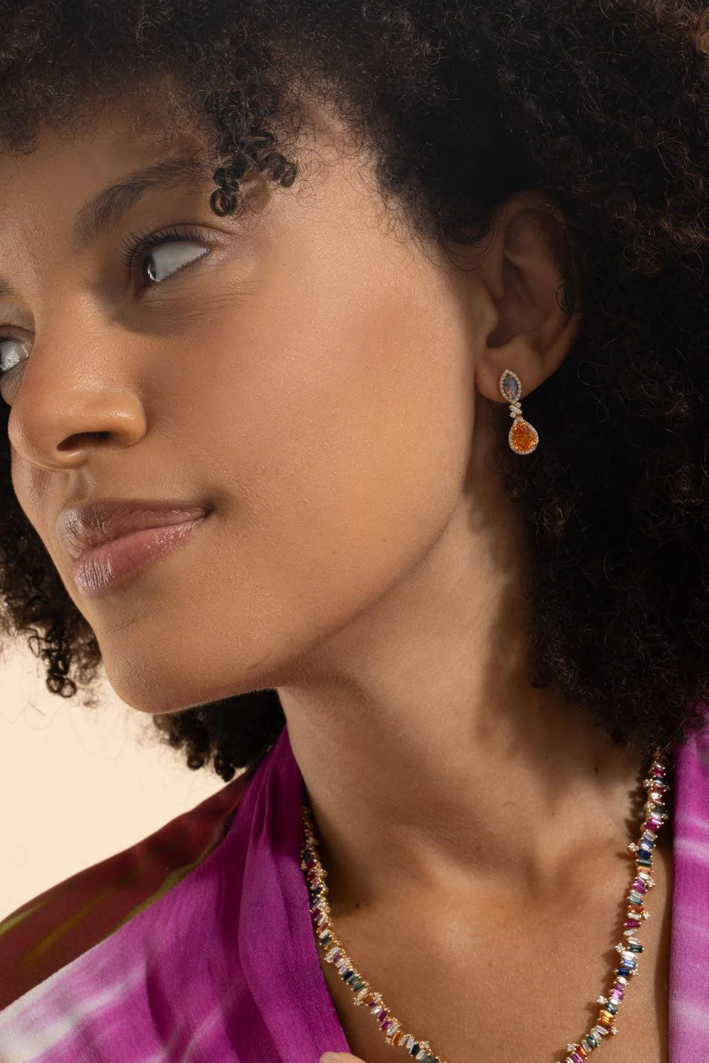 Yellow Sapphire Opal Drop Earrings - Image 5