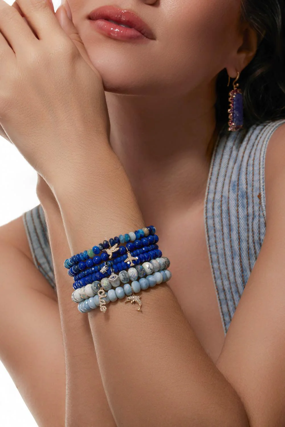 Airplane Lapis Charm Bracelet - Image 4