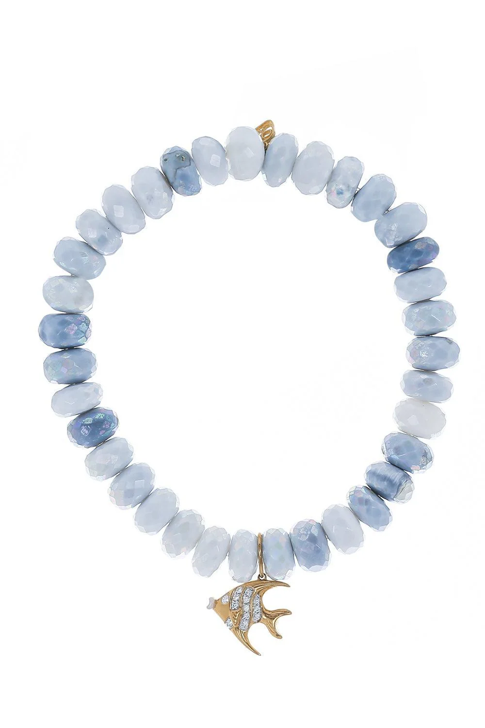 Angel Fish Blue Opal Charm Bracelet