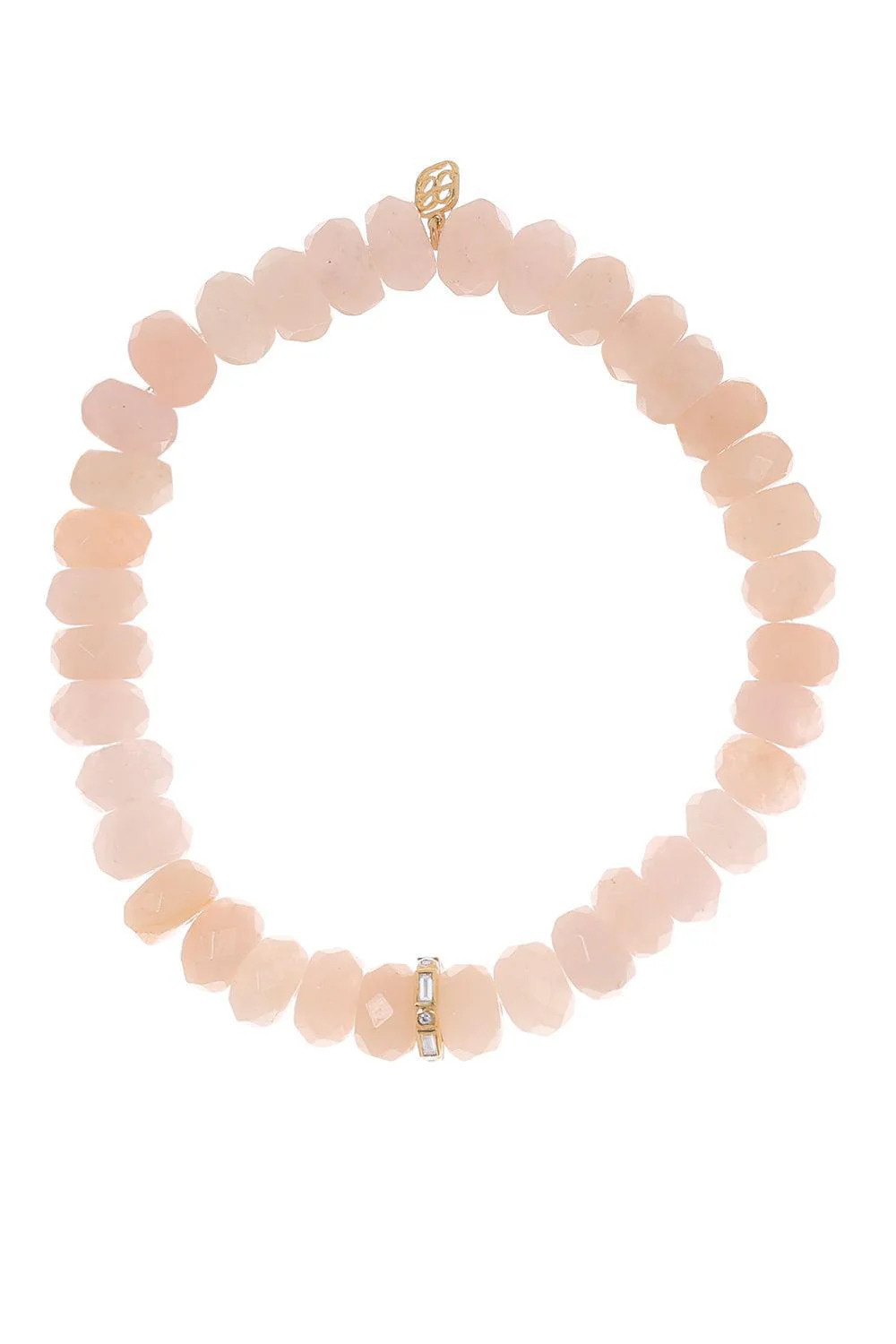 Baguette Morganite Rondelle Bracelet