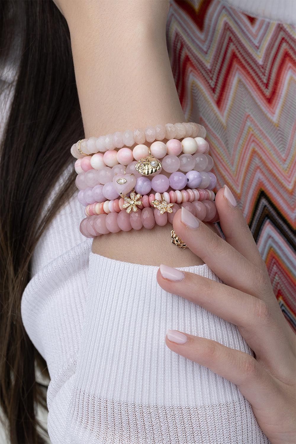 Baguette Morganite Rondelle Bracelet - Image 2
