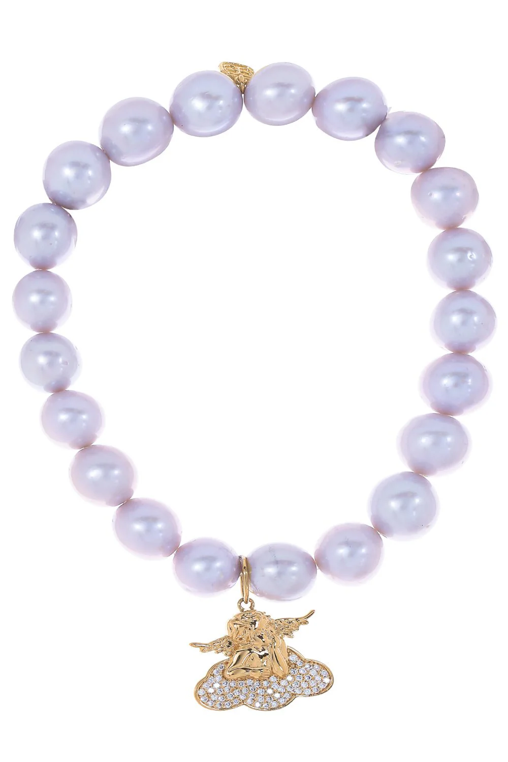 Cherub Cloud Pearl Charm Bracelet