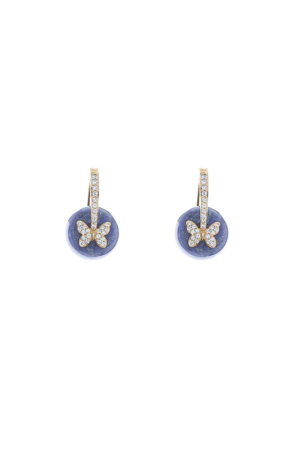 Diamond Butterfly Lapis Earrings