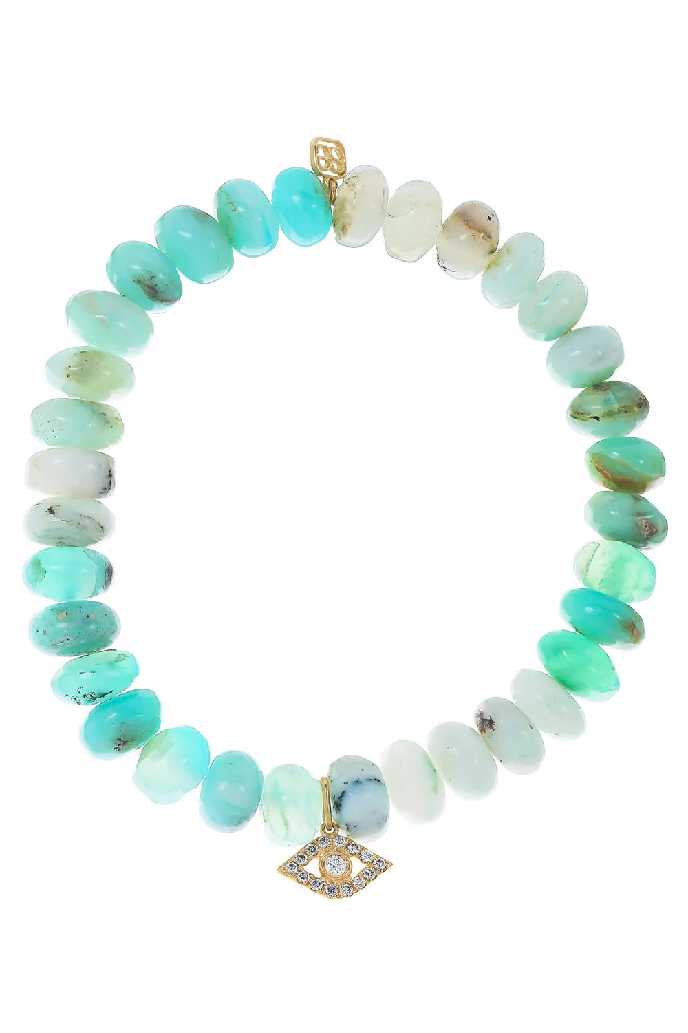 Evil Eye Peruvian Opal Charm Bracelet