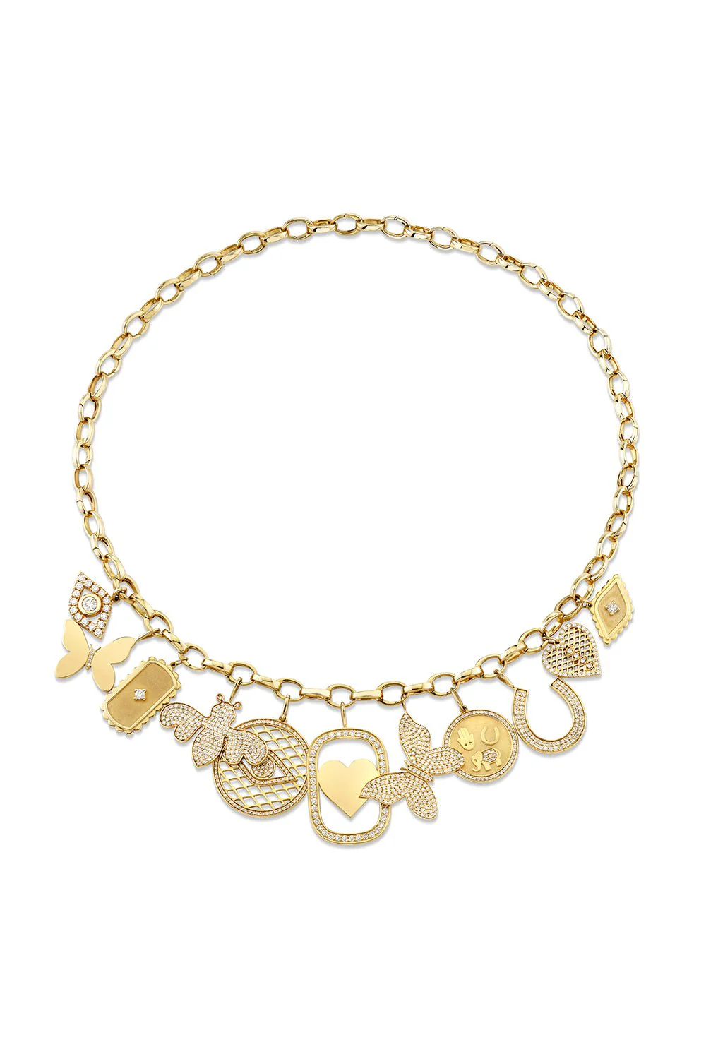 Graduated Multi Icon Necklace