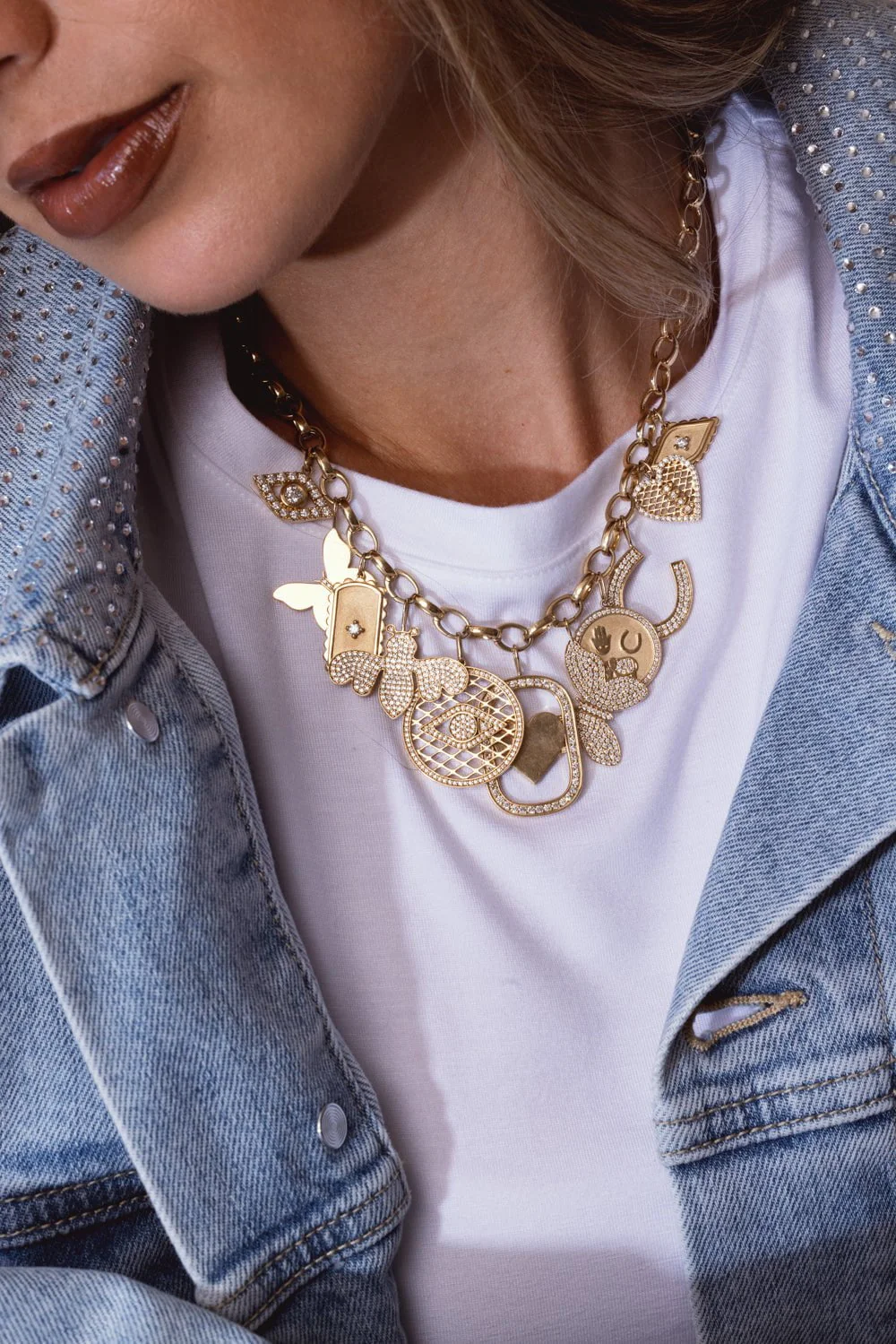 Graduated Multi Icon Necklace - Image 2