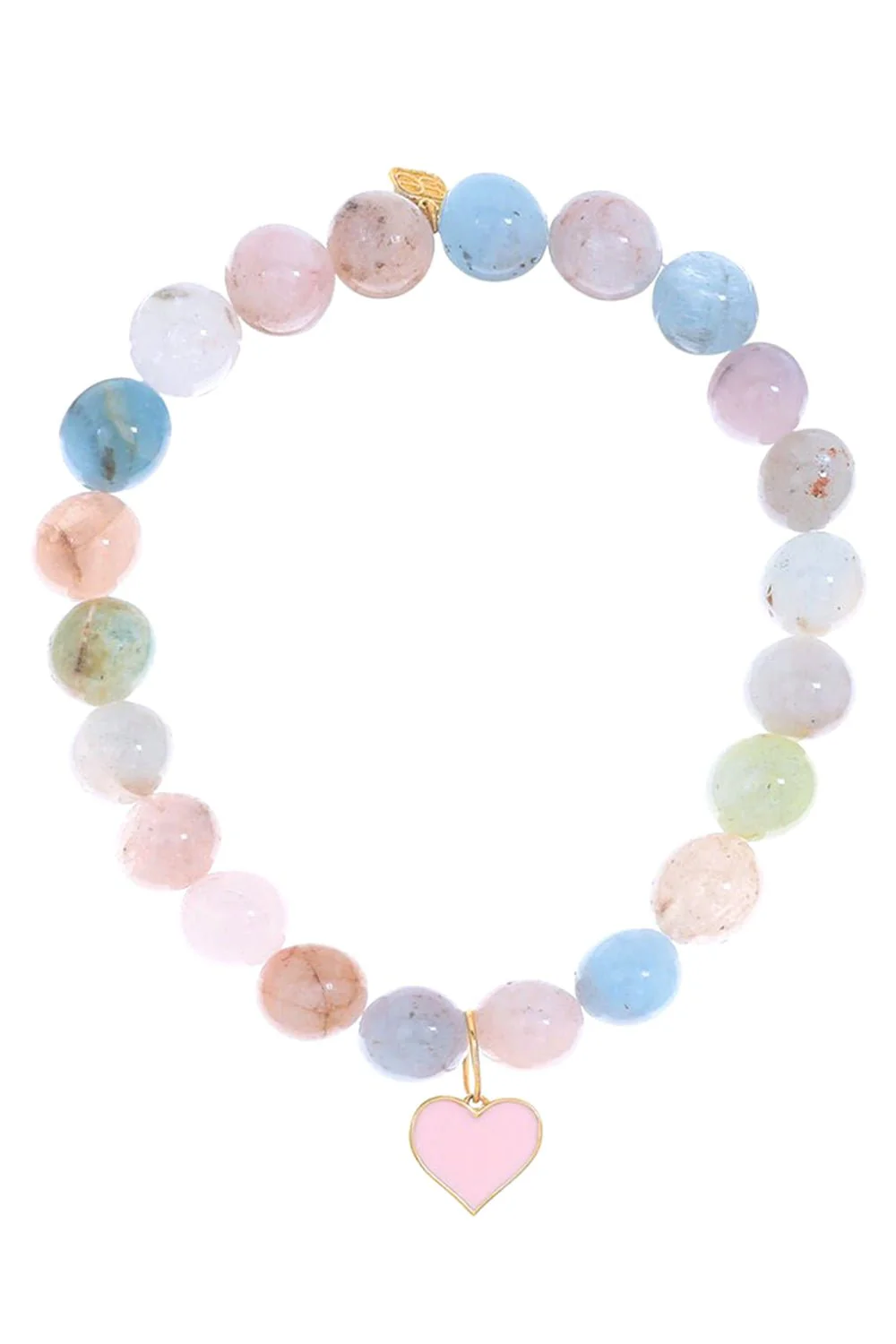 Heart Morganite Charm Bracelet