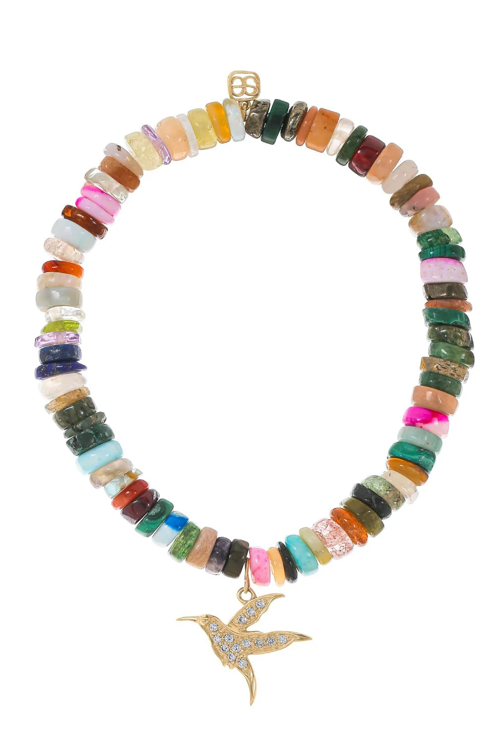 Hummingbird Heishi Charm Bracelet