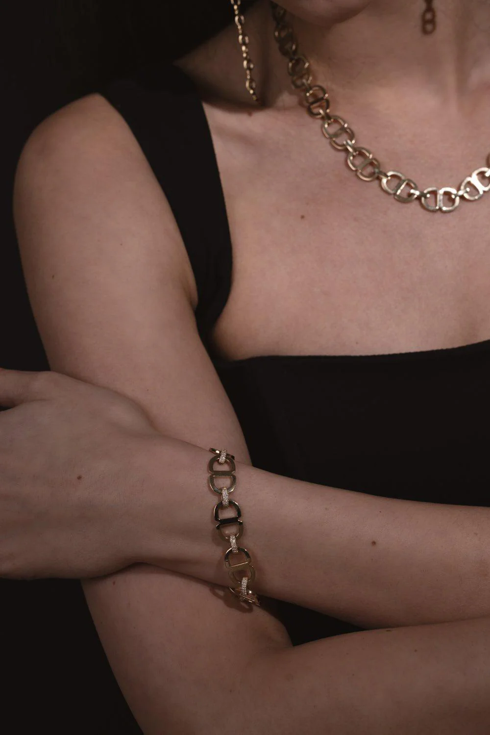 Large Chain Link Eternity Bracelet - Image 2