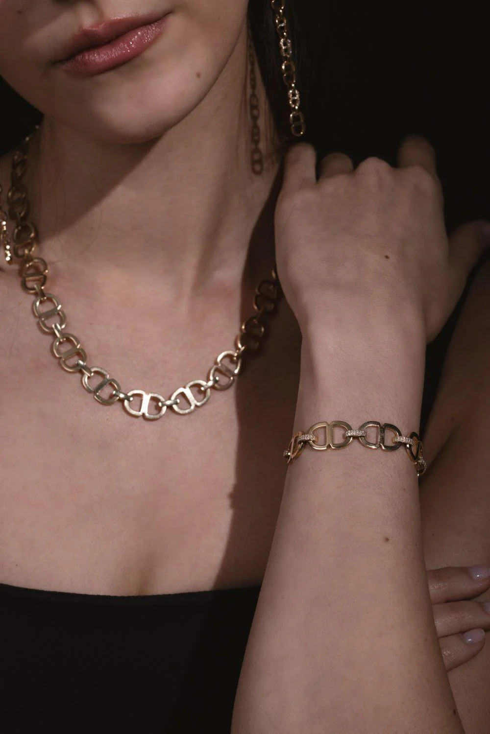 Large Chain Link Eternity Bracelet - Image 3