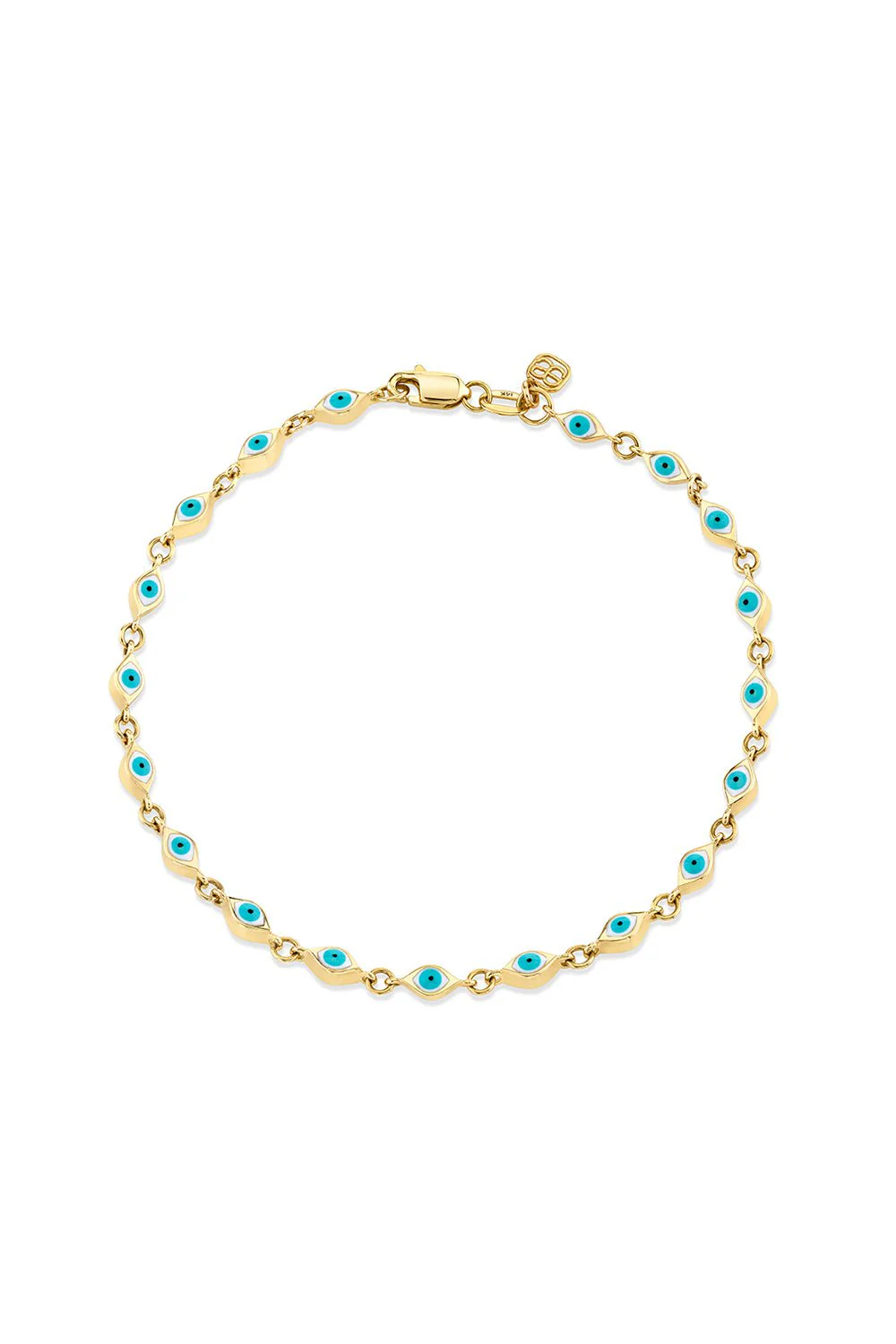 Mini Enamel Evil Eye Bracelet