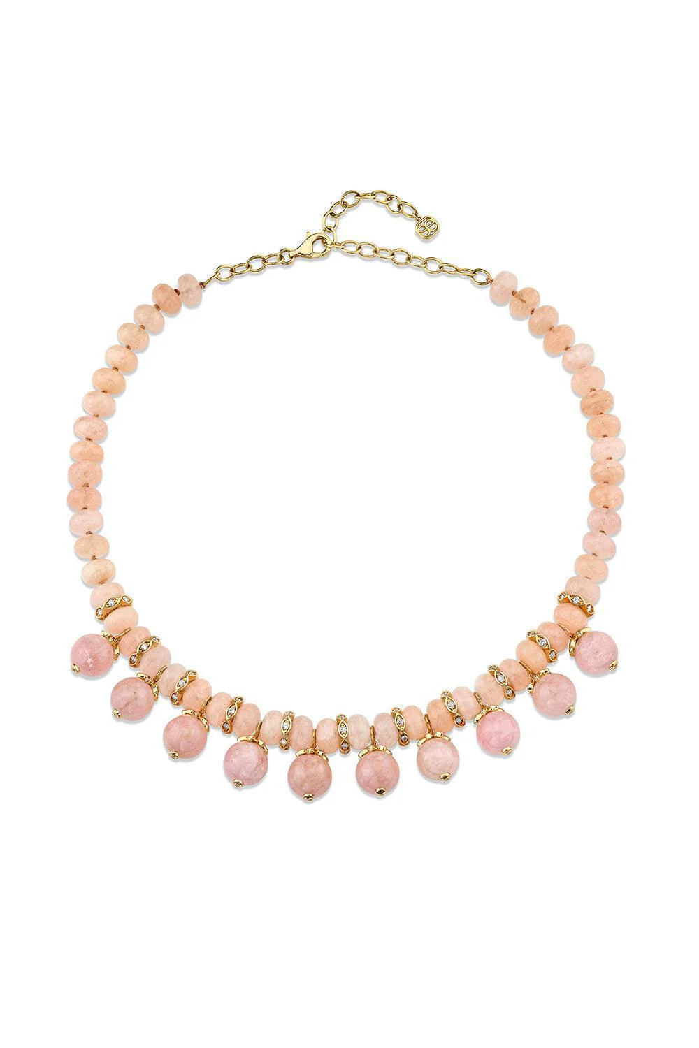 Morganite Beaded Necklace