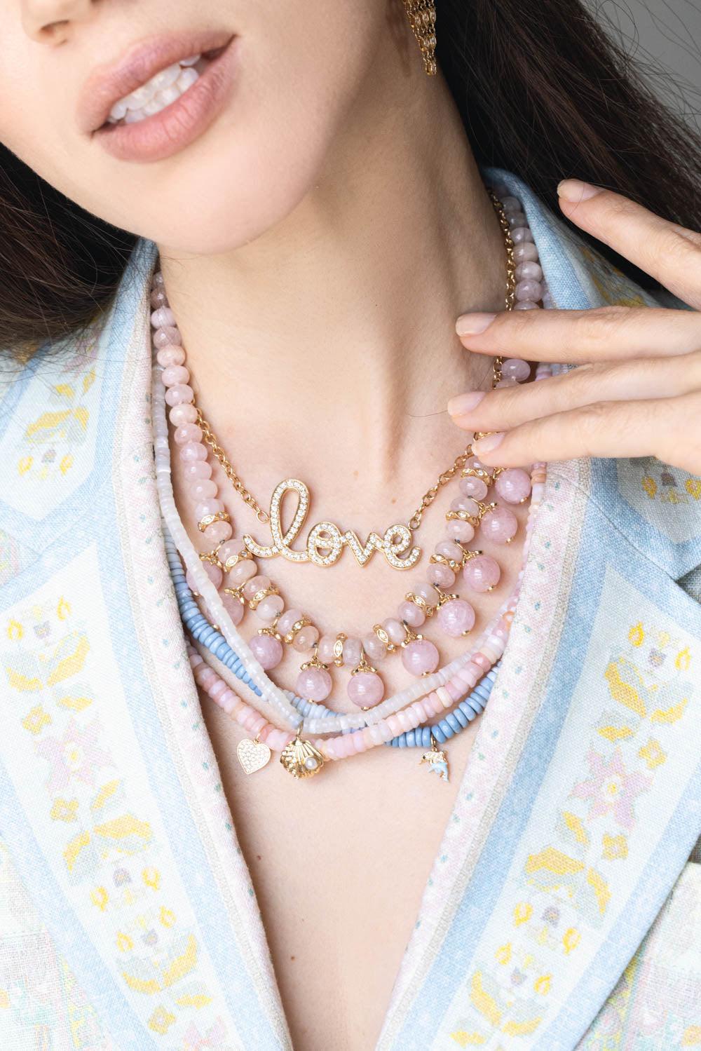 Morganite Beaded Necklace - Image 2